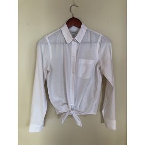 Madewell tie front shirt
